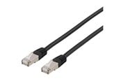 Netværkskabel - Deltaco patch cable - 2 m - black - Sort - 2m - STP-62SAU