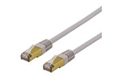 Netværkskabel - Deltaco SFTP-603AH - patch cable - 30 cm - grey - Grå - 0.3m - SFTP-603AH