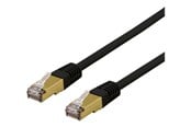 Netværkskabel - Deltaco SFTP-61SAH - patch cable - 1 m - black - Sort - 1meter - SFTP-61SAH