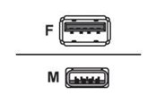 USB kabel - Unitek Y-C459BBK - USB extension cable - USB Type A to USB Type A - 2 m - Y-C459BBK