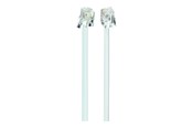 Netværkskabel - Gembird Cablexpert phone cable - 10 m - Hvid - 10m - TC6P4C-10M