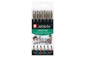Kreativt Legetøj - Sakura Pigma Brush Set Case 6 Basic Colors - POXSDKBR6