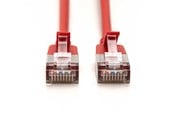 Netværkskabel - DIGITUS CAT 6A F-FTP Slim Patch Cord - 1m - Rød - 1meter - DK-1632-A-010S-R