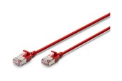 Netværkskabel - DIGITUS patch cable - 30 cm - red - Rød - 0.3m - DK-1632-A-003S-R