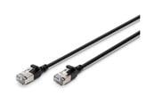 Netværkskabel - DIGITUS patch cable - 30 cm - black - Sort - 0.3m - DK-1632-A-003S-BL
