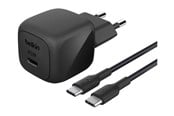 Mobil - Adaptere & Opladere - Belkin BoostCharge power adapter - compact - 24 pin USB-C - 45 Watt - with USB-C cable (1m) - WCA013KQ1MBK-B6