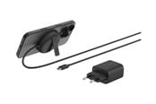 Mobil - Adaptere & Opladere - Belkin BoostCharge Pro wireless charging pad - magnetic - + AC power adapter - 15 Watt - WIA011KQBK
