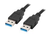 USB kabel - Lanberg - USB cable - USB Type A to USB Type A - 1 m - CA-USBA-30CU-0010-BK