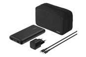Powerbank - Belkin BoostCharge power bank - + AC power adapter - 24 pin USB-C 2 x USB - with zippered pouch case Powerbank - Sort - 20000 mAh - BU042KQBK