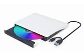 Optiske Drev (DVD / BR / Floppy) - Gembird DVD-USB-031-BW - Ekstern - DVD-RW (Brænder) - USB 3.1 Gen 1 - Hvid - DVD-USB-031-BW