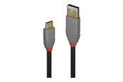 USB kabel - Lindy Black Line - USB-C cable - 24 pin USB-C to USB Type A - 50 cm - 36910