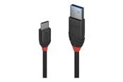USB kabel - Lindy Black Line - USB-C cable - USB Type A to 24 pin USB-C - 15 cm - 36914