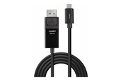 USB kabel - Lindy - video adapter cable - 24 pin USB-C to DisplayPort - 2 m - 43342