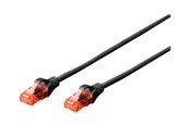Netværkskabel - DIGITUS Professional patch cable - 50 cm - black - Sort - 0.5m - DK-1617-005/BL