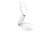 Mobil - Adaptere & Opladere - Belkin BoostCharge wireless charging stand - 2-in-1 Qi2 magnetic foldable - + AC power adapter - 15 Watt - WIZ035KQWH