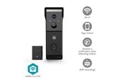 Smart Home - Nedis SmartLife Video Dørtelefon Wi-Fi Batteri 2x Full HD 1080p Cloud Storage (mulighed) / microSD (ikke inkluderet) IP54 Med bevægelsessensor Nattesyn Sort - WIFICDP31BK