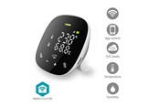Smart Home - Nedis SmartLife-luftkvalitetsmåler Wi-Fi Inkl. Skærm Fugtighed / Kuldioxid (CO2) / Temperatur Android™ / IOS Hvid / Sort - WIFISA20CBK