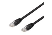 Netværkskabel - Deltaco TP-610SAU - patch cable - 10 m - black - Sort - 10m - TP-610SAU