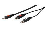 Audio kabel - Vivanco Audio Cable 1x3.5mm / 2xRCA 5m Black - 4008928460322