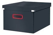 Arkivering & Opbevaring - Esselte Click & Store Cosy Medium opbevaringsboks, 85 % recirkuleret karton, Grå - 53480089