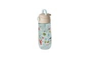 Skoletilbehør - Rice - Plastic Kids Drinking Bottle - Blue Ocean print - 500 mL - PLBOT-OCEB