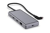 Dockingstation - Unisynk 10 Port USB-C Hub 4K 60Hz 100W - Grey - 10352