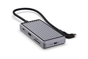 Dockingstation - Unisynk 8 Port USB-C Hub V2 4K 60 HZ 100QW - Grey - 10386