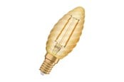 Lyskilder - Osram LED pære Vintage 1906 Kerte Snoet 120lm 1,5W/824 Guld E14 - 4099854091513