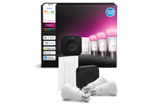 Smart Home - Philips Hue Startsæt: 3 x E27 pærer + Dimmer switch + Bridge Pro - 929003853503