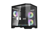 Kabinet - Darkflash FT350 Computer Case with 5 ARGB Fans - Black - Kabinet - Sort - FT350 Black