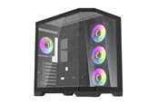 Kabinet - Darkflash FT418 PRO Computer Case with 7 ARGB Fans - Black - Kabinet - Sort - FT418 PRO Black