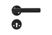 Beslag & hængsler  - Home>it door handle knurled 19 mm. matt black - 13250