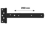 Beslag & hængsler  - Home>it T-Hinge – Matte Black 250 x 30 mm Zinc-Coated Carbon Steel - 20502