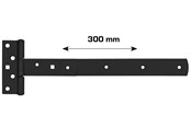 Beslag & hængsler - Home>it T-Hinge – Matte Black 300 x 30 mm Zinc-Coated Carbon Steel - 20503