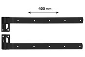 Beslag & hængsler  - Home>it stable door hinge 400 mm matt black 2 pcs. - 20513