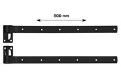 Beslag & hængsler  - Home>it stable door hinge 500 mm matt black 2 pcs. - 20519