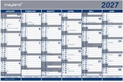Kalender - Hansgrohe Kontorkalender Dobbelt halvårskalender 2027 - 27063000