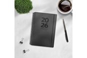 Kalender - Mayland A6 ugekalender tværformat matsort genbrugskarton 2026 - 26201220