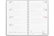 Kalender - Mayland Week Planner International tværformat sølv vinyl 2026 - 16085400