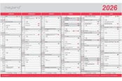 Kalender - Mayland Kontorkalender Stor m/flagdage 2026 - 16055000