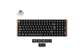 Tastatur - Keychron K4 HE SE (Wood) - Wireless Tri-Mode Hot Swap QMK Gateron 2.0 Purple Magnetic (Hall Effect) - Gaming Tastatur - Nordisk - Sort - K4H-F1-BO