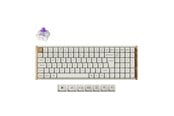 Tastatur - Keychron K4 HE SE (Wood) - Wireless Tri-Mode Hot Swap QMK Gateron 2.0 Purple Magnetic (Hall Effect) - Gaming Tastatur - Nordisk - Hvid - K4H-Q1-BO