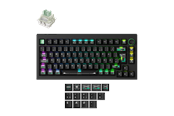 Tastatur - Keychron Lemokey L5 HE - 8K 75% Knob Cyber Lime Magnetic Switch (Hall Effect) - Gaming Tastatur - Uden Numpad - Nordisk - Sort - L5W-W1D-BO