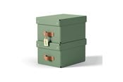Arkivering & Opbevaring - Leitz Puro opbevaringsboks med låg, small, 7 L, 100 % recirkuleret karton, pakke med 2 stk, grøn - 61470050