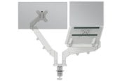 Skærmholder - Leitz Ergo pladsbesparende dual monitor arm & laptop arm, grå - 65380085