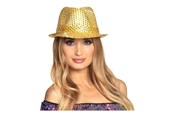 Kostumer - Boland Hat Popstar Sequins Gold - 01291
