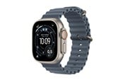 Smartwatch & Sportsur - Apple Watch Ultra 3 GPS + Cellular 49mm Natural Titanium Case with Anchor Blue Ocean Band - MEWH4DH/A