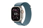 Smartwatch & Sportsur - Apple Watch Ultra 3 GPS + Cellular 49mm Natural Titanium Case with Light Blue Alpine Loop - Large - MEWP4DH/A