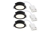 Lamper - Nordlux Olea indbygningsspot 3-kit sort - 2510400103