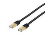 Netværkskabel - Deltaco LAN CAT 7 - SFTP - Sort - 0.3 meter - STP-703S